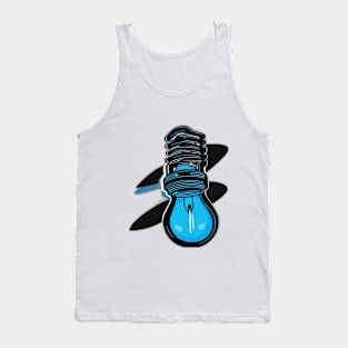 Light Bulb Blue Shadow Silhouette Anime Style Collection No. 424 Tank Top